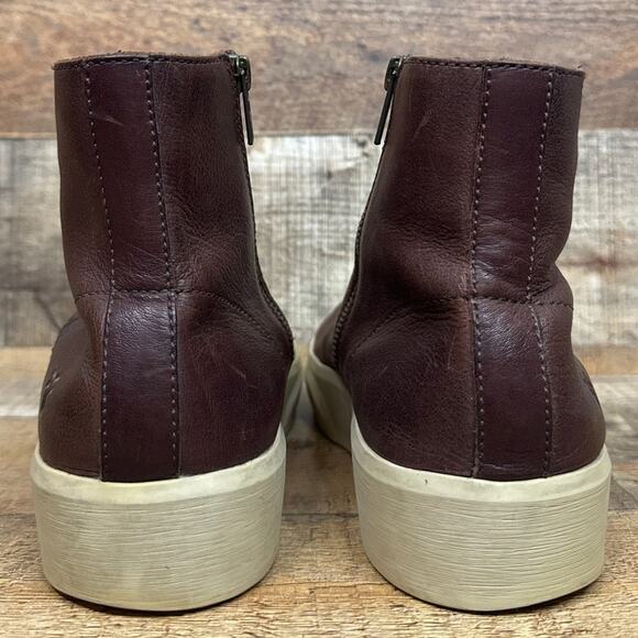 Frye Beacon Inside Zip Boots Brown Leather SZ 9 - Picture 8 of 10